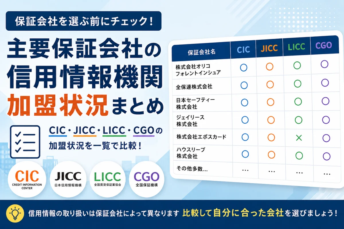 賃貸保証会社別の加盟団体一覧【2026年最新版】